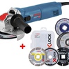 Одноручная углошлифмашина BOSCH GWX 14-125 в кор. + АКЦИЯ (16 кругов) (1400 Вт, диск 125х22 мм, система X-LOCK. 16 кругов в ПОДАРОК!)