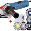 Одноручная углошлифмашина BOSCH GWX 13-125 S в кор. + АКЦИЯ (16 кругов) (1300 Вт, диск 125х22 мм, регул. об., система X-LOCK. 16 кругов в ПОДАРОК!)